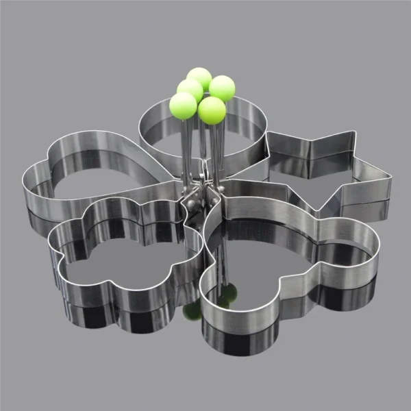 5pcs Egg Mold Ring Stainless Steel Round/Heart/Flower/Five-Pointed Star and Mickey Mouse Shaped Egg Mold Ring Kitchen Utensil - Image 13