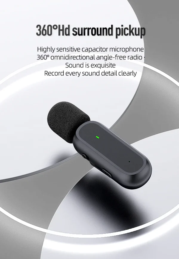 Xiaomi Mijia Wireless Lavalier Microphone with Charging Box Audio Video Noise Cancel Record Plug-and-Play Mic for IOS Android - Image 21