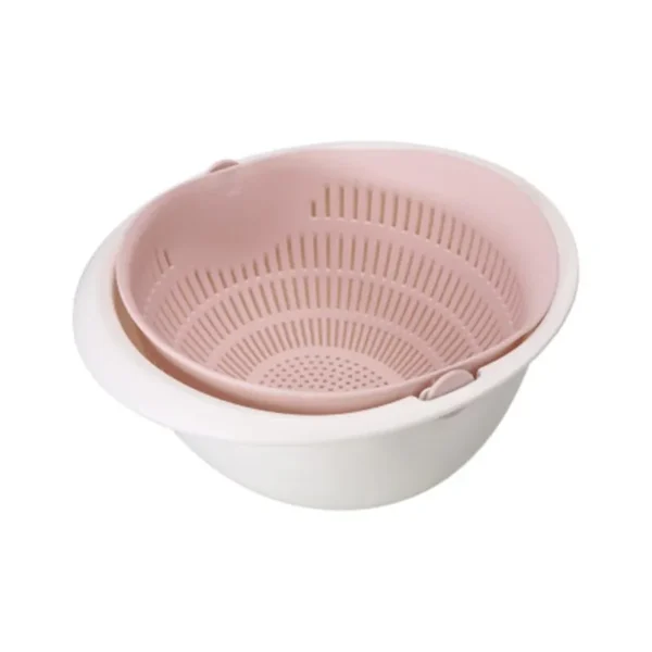 Kitchen Fruit Tray Removable Double Layer Fruit And Vegetable Basin Draining Basket Creative Household Rotating Washing Basket - Image 7