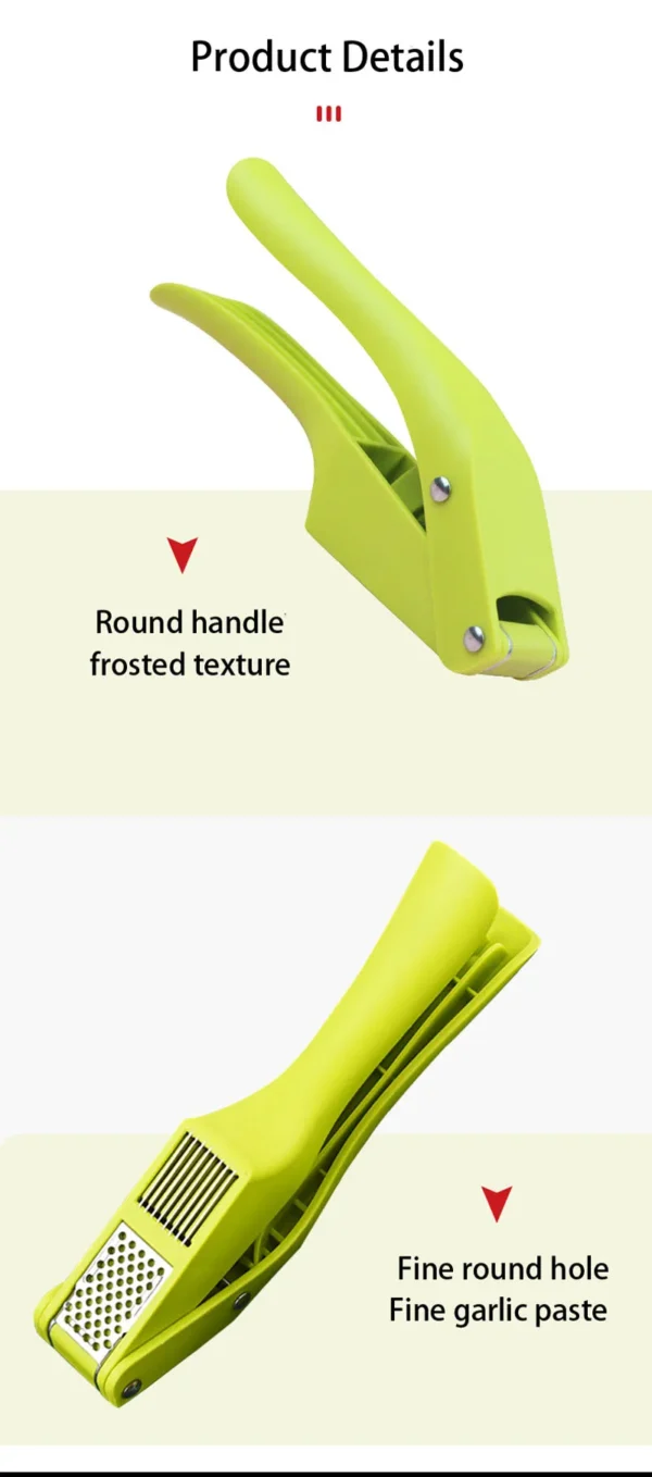 2-in-1 Multifunctional Garlic Press For Pressing Mash Garlic And Sliced Garlic,Vegetable Squeezer For Home Cooking Masher Tool - Image 10