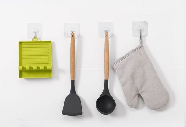 Kitchen Spoon Holders Fork Spatula Rack Shelf Organizer Plastic Chopsticks Holder Non-slip Spoons Pad - Image 22