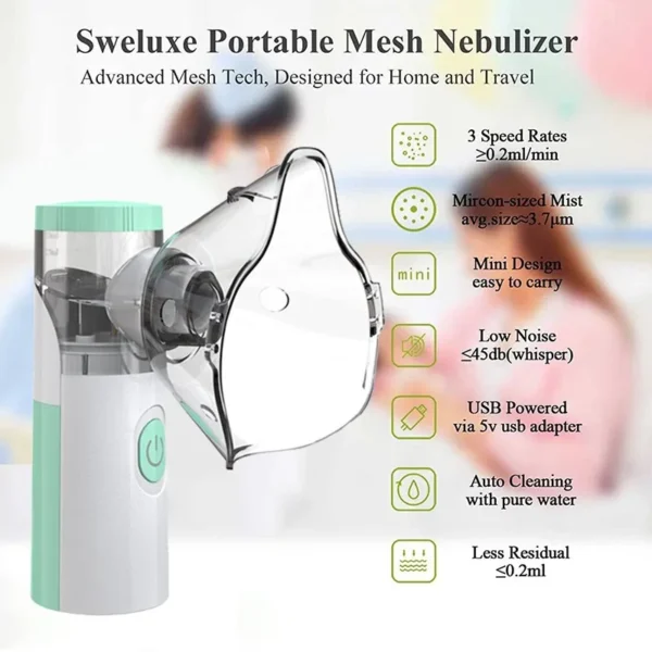 Medical Silent Mesh Nebulizer Handheld Asthma Inhaler Atomizer Children Health Care Mini Portable Nebulizer Humidifier - Image 17