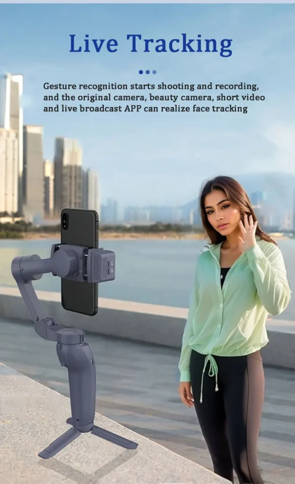 QAML The Newest F12 APP function 3-Axis Handheld Gimbal Optional AI Face Smart Tracking Smartphone Stabilizer with fill light - Image 19