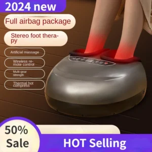 Foot Massager Heating Therapy Hot Compression Shiatsu Knead Roller Muscle Relaxation Pain Relief Electric Foot Massage Machine