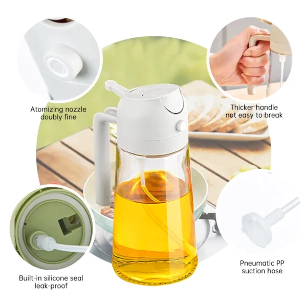 Oil Spray Bottle BBQ Cooking Kitchen Tool New 500ml Plastic Spray Oil Sprayer Bottle Atomized Fat Loss Spray Oil Artifact - Image 3