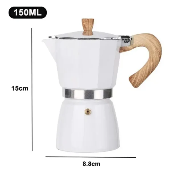 150ml 300ml Vintage Wooden Handle Espresso Maker Moka Pot Classic Italian Cafe Tools Kitchen Cafe Accessories - Image 8