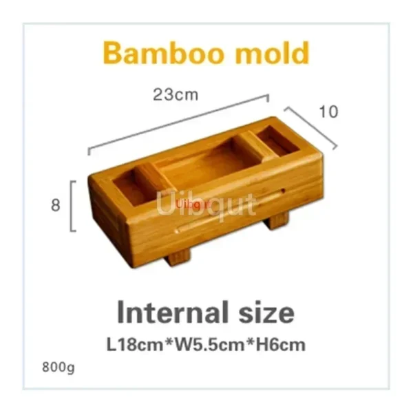 wooden white sushi mould Special flat wooden roller shutter sushi tools Bamboo rice pressing mould mat bento  sushi maker - Image 9