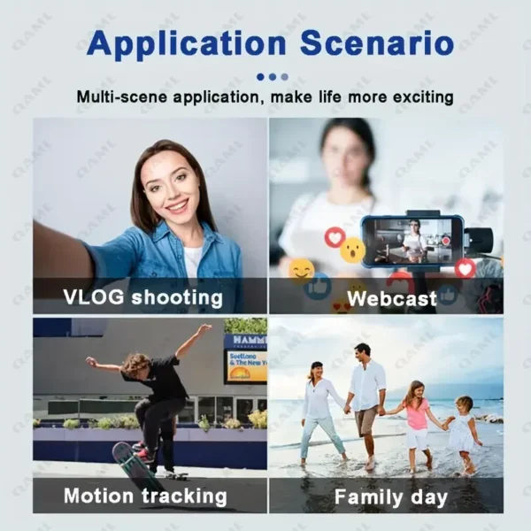 QAML The Newest F12 APP function 3-Axis Handheld Gimbal Optional AI Face Smart Tracking Smartphone Stabilizer with fill light - Image 6