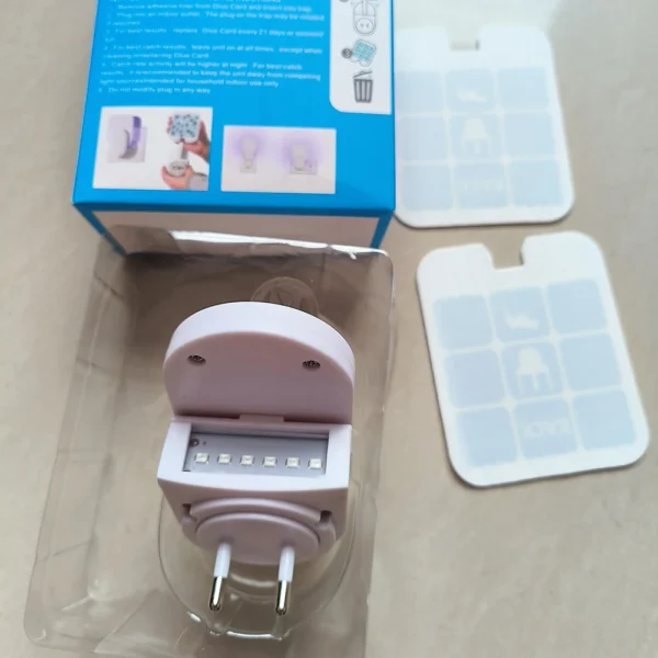 Fruit Fly Traps Plug-in Mosquito Killer Light with 2 Sticky Pads Fruit Flies Fly Insect Catcher Gnat Trap for Indoor Home Office - Image 20