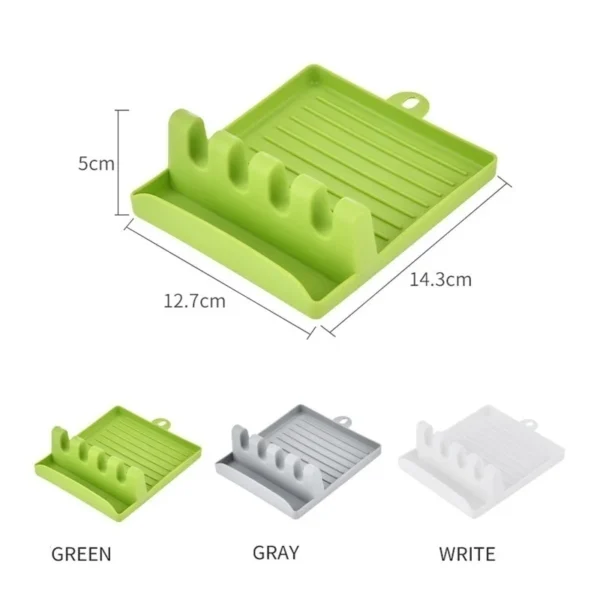 Kitchen Spoon Holders Fork Spatula Rack Shelf Organizer Plastic Chopsticks Holder Non-slip Spoons Pad - Image 6