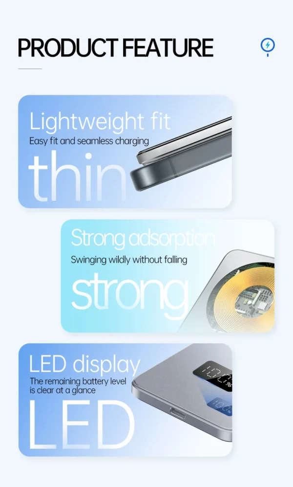 Xiaomi 10000mAh Thin Magnetic Wireless Power Bank PD25W Fast Charging Portable External Battery for Magsafe For iPhone Samsung - Image 17