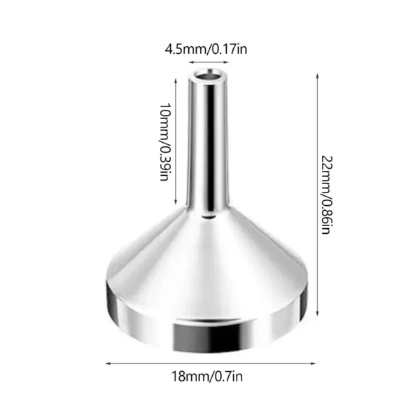 5Pcs Stainless Steel Mini  Funnel Kitchen Oil Liquid Funnel with Detachable Filter Wide Mouth Funnel for Canning Kitchen Tools - Image 3
