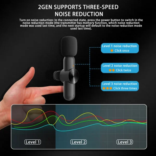 Xiaomi Mijia Wireless Lavalier Microphone with Charging Box Audio Video Noise Cancel Record Plug-and-Play Mic for IOS Android - Image 26