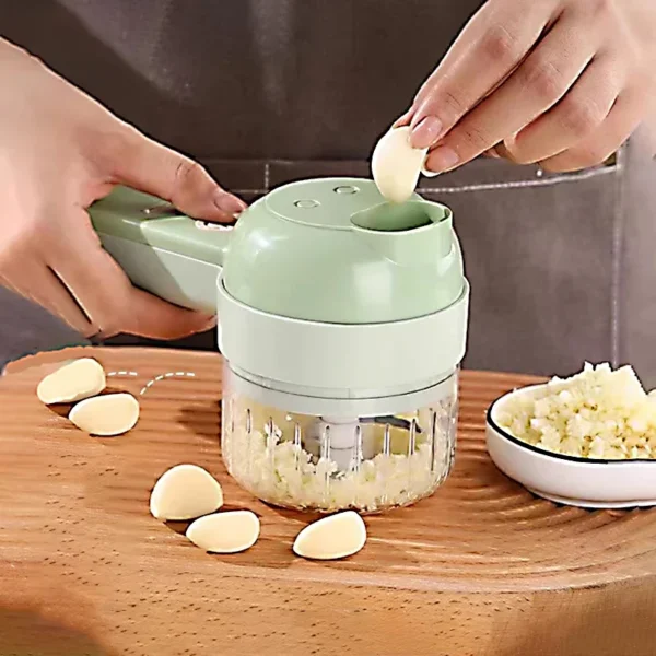 5 - in - 1 Rechargeable Wireless Electric Vegetable Cutter Set - Ideal for Pepper, Garlic & Meat! - Image 14