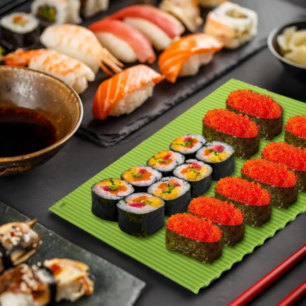 Sushi Roll Mould Imitation Bamboo Japanese Silicone Sushi Rolling Tool  Non-Stick Japanese Reusable - Image 4