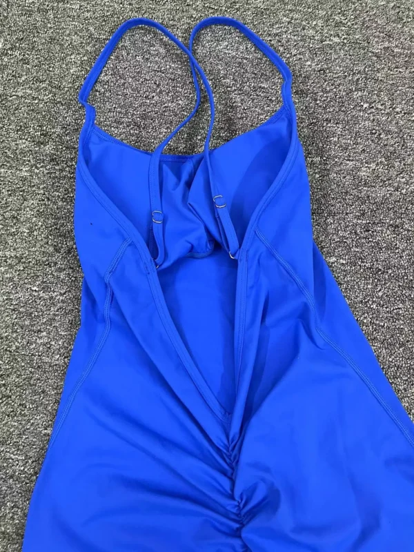 Wholesale Fitness Overalls Flared Sports Jumpsuit Women Sportswear 2024 Tracksuit Sport Outfit for Woman Gym Set Blue Red 44081 - Image 16
