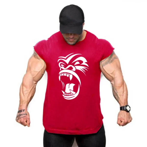 Muscles Gorilla Bodybuilding Tank Tops Men Gym Workout Fitness sleeveless shirt Male Summer Cotton Undershirt Sport Singlet Vest - Image 6