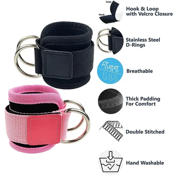 Fitness Gantry Ankle Buckle Training Leg and Hip Training Device Double D Tension Foot Ring Legging Strap Ankle Accessories - Image 5
