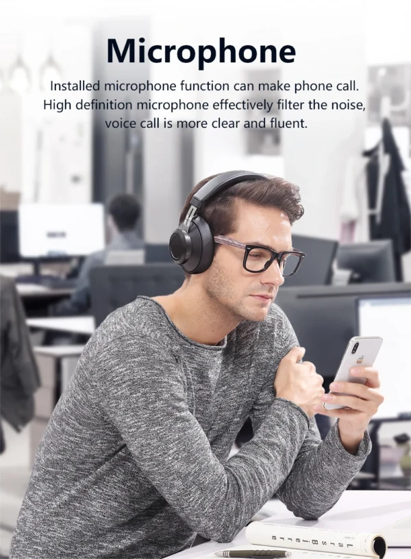 #Bluedio BT5 wireless headphone bluetooth headset wired over ear sport headset 57mm drive 15-20h playing time mic for phone call - Image 13