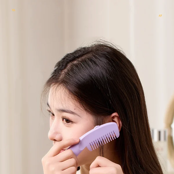 1 Piece Set of Three-Speed Adjustable Two-In-One Hairdressing Comb with Blade for Home Self-Service Hair Sliding Bangs Comb - Image 13