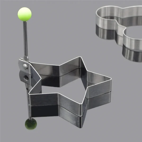 5pcs Egg Mold Ring Stainless Steel Round/Heart/Flower/Five-Pointed Star and Mickey Mouse Shaped Egg Mold Ring Kitchen Utensil - Image 10