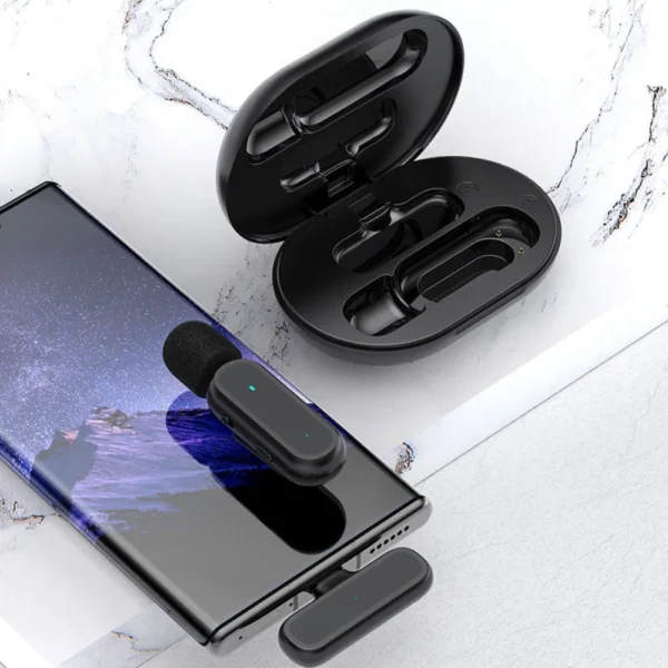 Xiaomi Mijia Wireless Lavalier Microphone with Charging Box Audio Video Noise Cancel Record Plug-and-Play Mic for IOS Android - Image 6