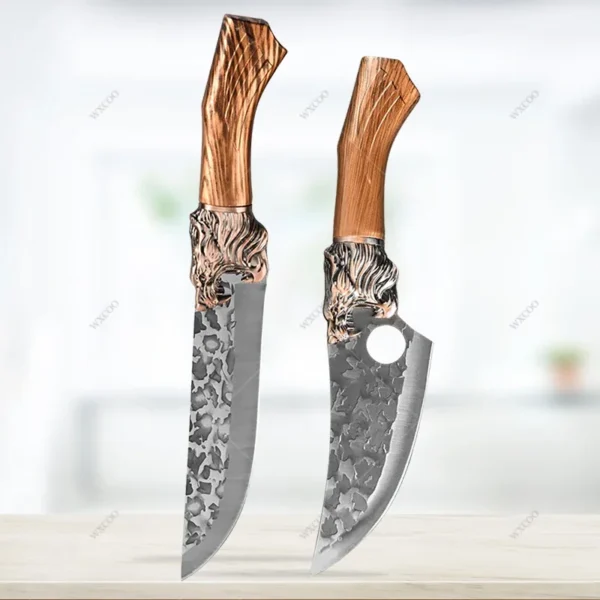WXCOO Forged Kitchen Chef Knife Set Stainless Steel Meat Fish Fruit Vegetables Slicing Knife Butcher Boning Cleaver Knives - Image 14