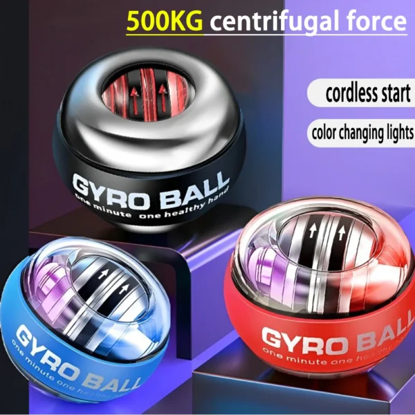 New 100kg Self starting Men's Grip Ball Arm Strength Wrist Metal Silent Centrifugal Fitness Wrist Strength Device