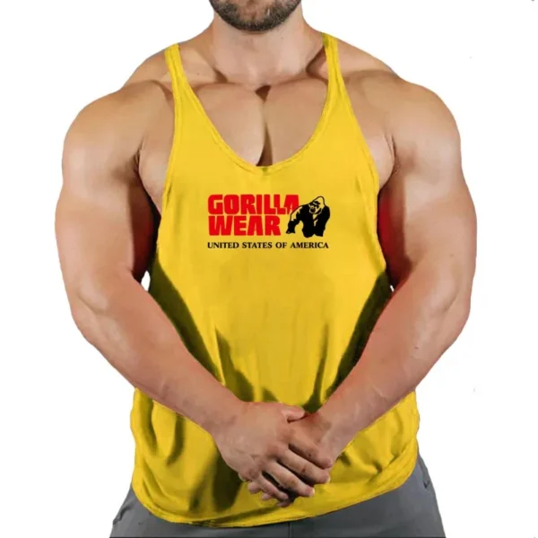 Gyms Men's Clothes Tank TopGym Bodybuilding and Fitness Stringer Clothing Workout Brand Singlets Shirt Muscle - Image 19
