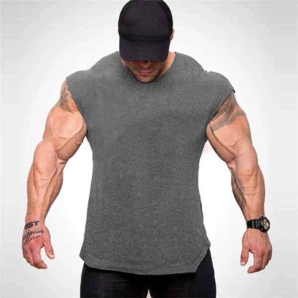 Muscles Gorilla Bodybuilding Tank Tops Men Gym Workout Fitness sleeveless shirt Male Summer Cotton Undershirt Sport Singlet Vest - Image 26
