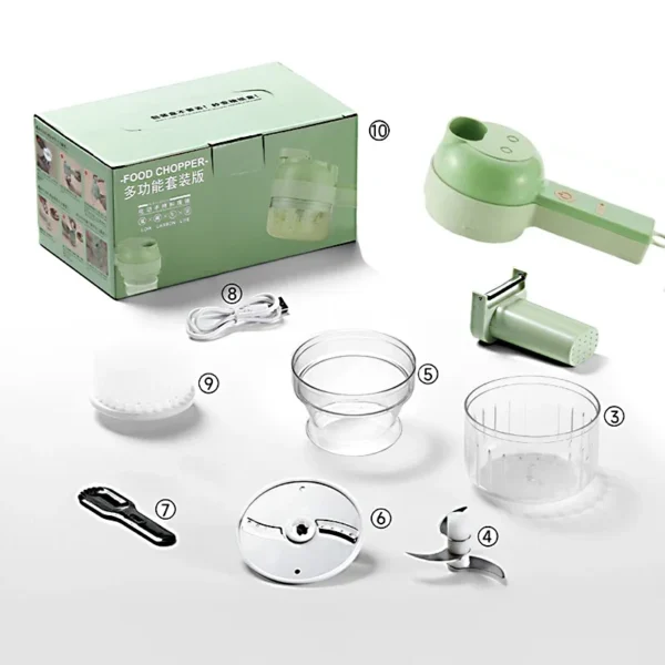 5 - in - 1 Rechargeable Wireless Electric Vegetable Cutter Set - Ideal for Pepper, Garlic & Meat! - Image 22