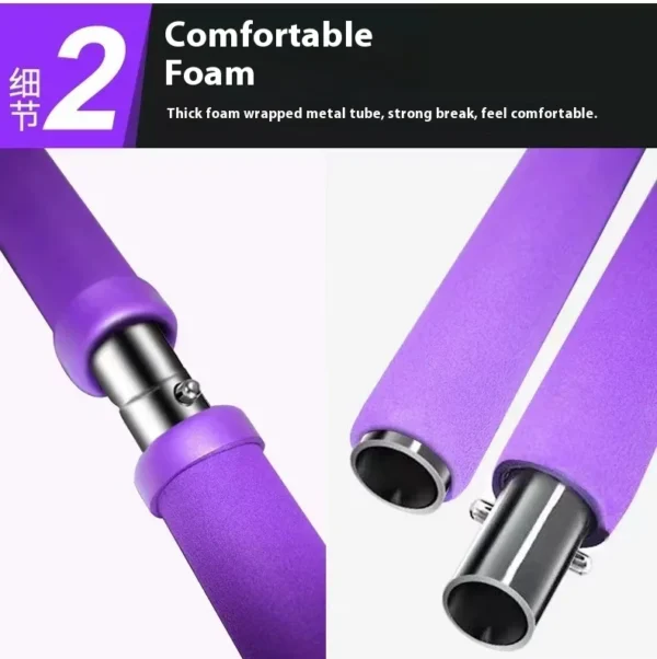 Pilates Stick Multi functional Fitness Stick Yoga Pilates Equipment Home Elasticity Exercise Training Hip Pulling Rope - Image 15