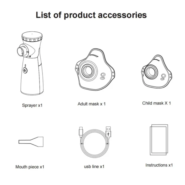 Medical Silent Mesh Nebulizer Handheld Asthma Inhaler Atomizer Children Health Care Mini Portable Nebulizer Humidifier - Image 24