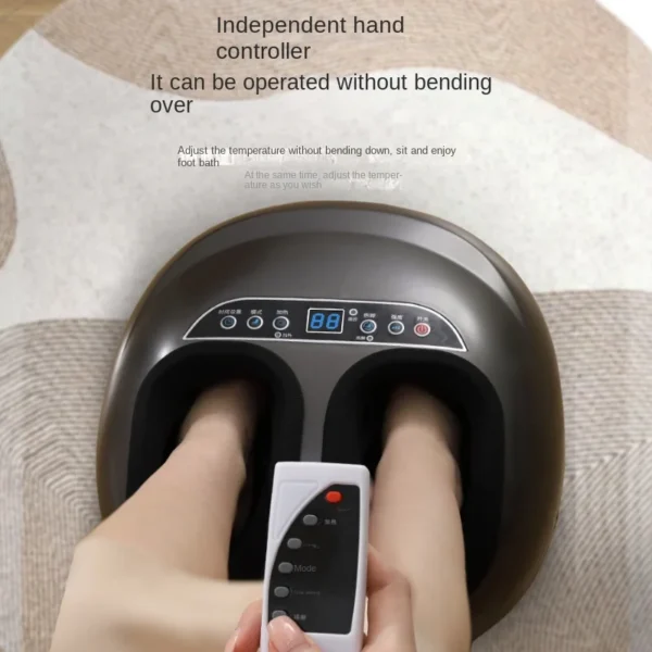 Foot Massager Heating Therapy Hot Compression Shiatsu Knead Roller Muscle Relaxation Pain Relief Electric Foot Massage Machine - Image 3
