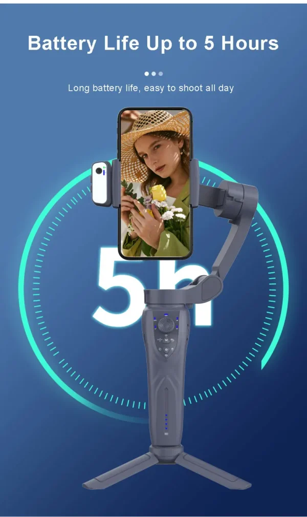 QAML The Newest F12 APP function 3-Axis Handheld Gimbal Optional AI Face Smart Tracking Smartphone Stabilizer with fill light - Image 17