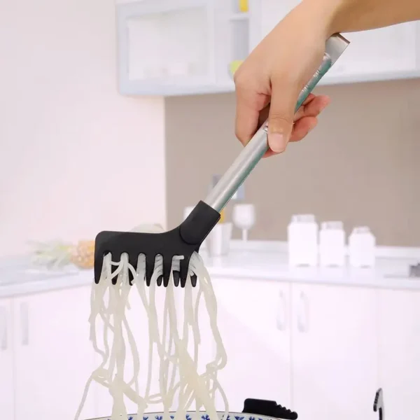 Stainless Steel Noodle Tongs Non-slip Handle Heat-resistant Chuck Easy To Store Multi-functional Food Tongs - Image 13