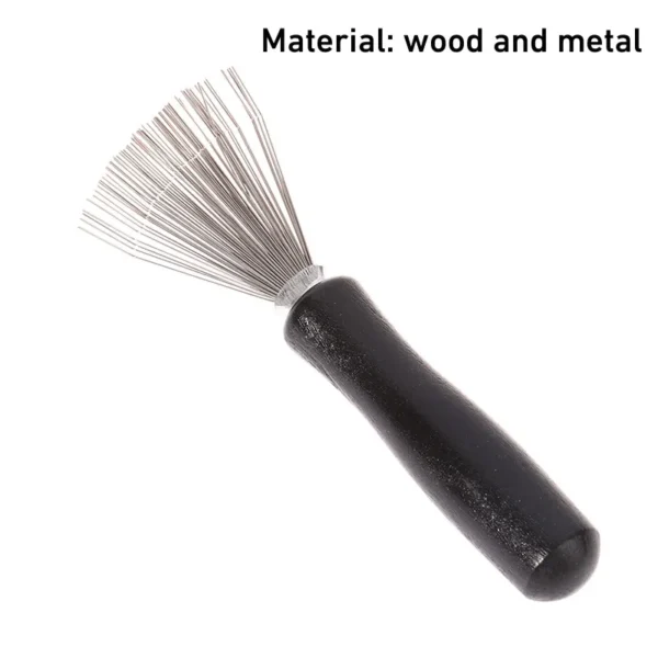 1PCS Wooden  Cleaning Removable Hair Brush Comb Cleaner Tool Handle Embeded Tool - Image 12