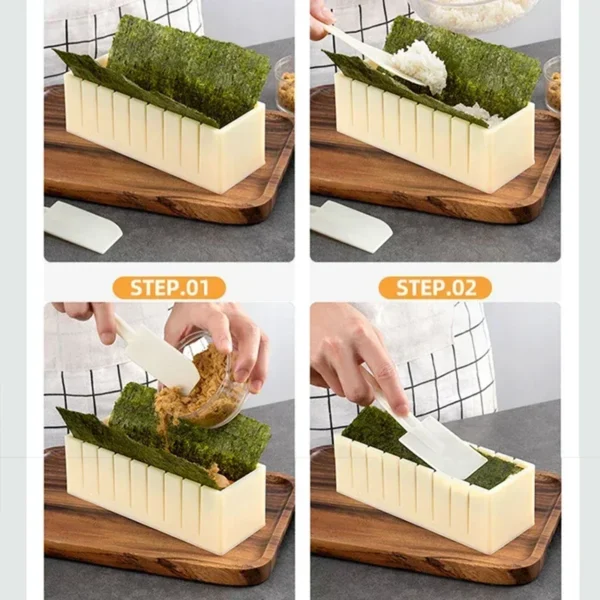 DIY Sushi Maker Rice Circular Mold Japanse Cake Lovelike Mold Multifunctionele Mould Square Making Tool Set Kitchen Accessories - Image 3