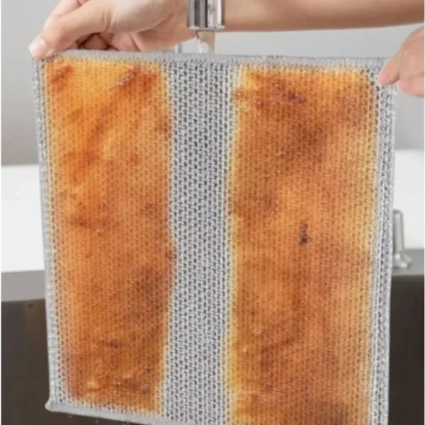 Kitchen Cleaning Cloth Steel Wire Dishwashing Cloth Non-stick Clean Towel Washing Rags Household Rust Removal Cleaning Cloths - Image 3