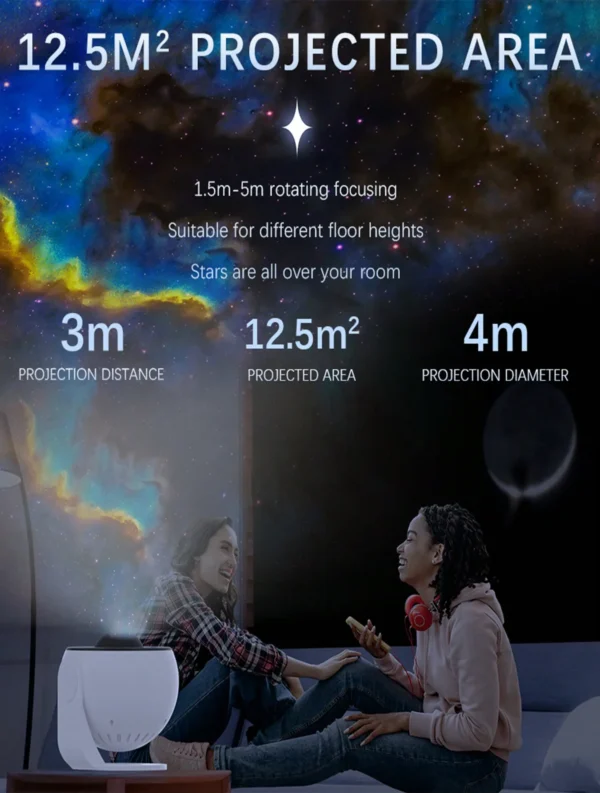 LED Night Light Galaxy Star Projector Light Colorful Galaxy Sky Projector 360° Rotation For Bedroom Decor Children Gift Party - Image 13