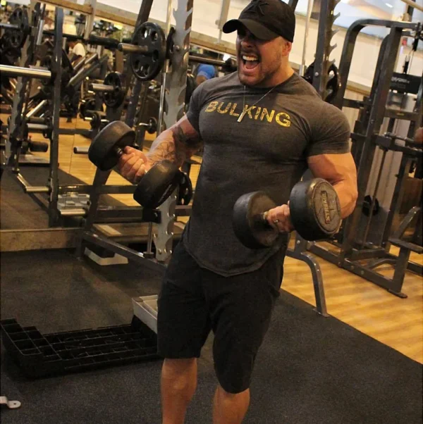 Men's Fashion Print Sports Casual Short Sleeve T-shirt Man Gym Running Training Elastic Bodybuilding Tops Workout Tights - Image 11