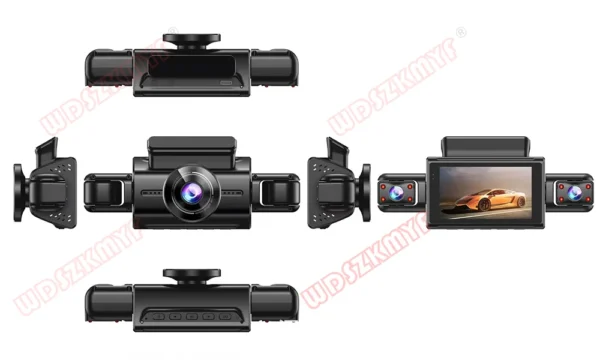 360° Car Dash Cam 4 Channels Video Recorder 1080P Car DVR 24H Parking Monitor Front Right With Rear View Night Vision Black Box - Image 25