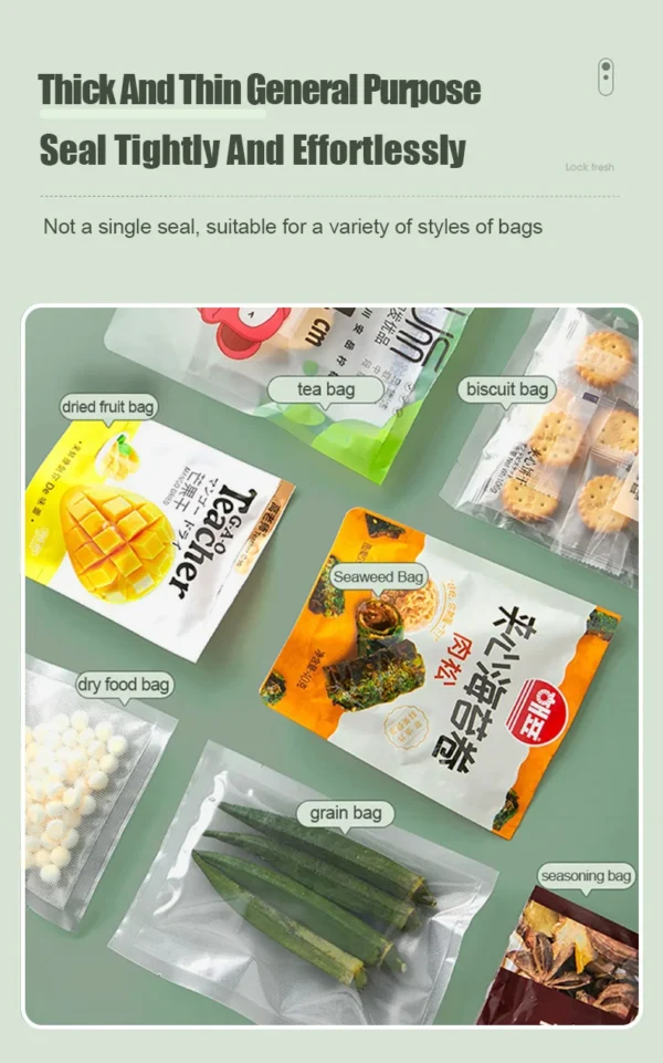 Plastic Heat Bag Sealer Food Packaging Sealing Machine Portable Snack Bag Sealing Clip Kitchen Storage Accessories Home Gadgets - Image 22