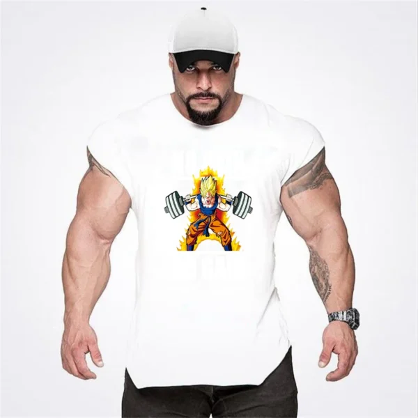 Tank Tops Men Sports Sleeveless shirt Muscle guys Vest Fitness Drop Armhole Solid Tops Tees Cotton Gym Singlets - Image 12