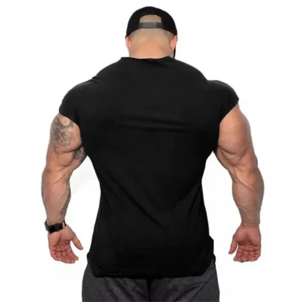 Tank Tops Men Sports Sleeveless shirt Muscle guys Vest Fitness Drop Armhole Solid Tops Tees Cotton Gym Singlets - Image 31