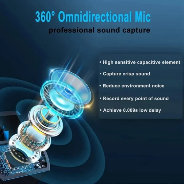 Xiaomi Mijia Wireless Lavalier Microphone with Charging Box Audio Video Noise Cancel Record Plug-and-Play Mic for IOS Android - Image 3