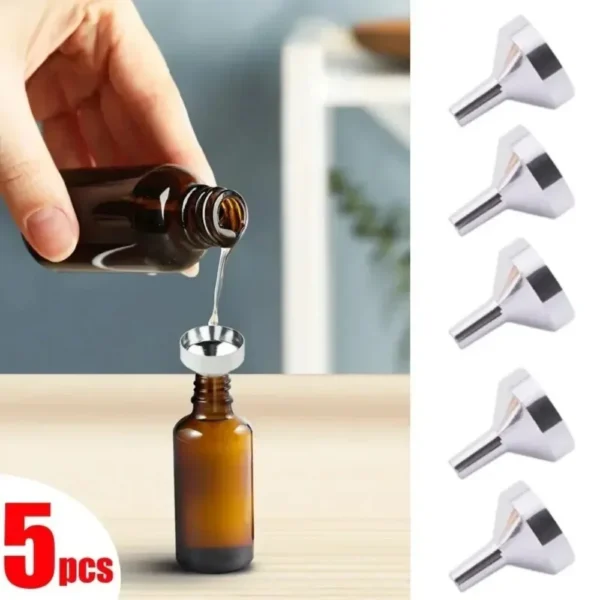5Pcs Stainless Steel Mini  Funnel Kitchen Oil Liquid Funnel with Detachable Filter Wide Mouth Funnel for Canning Kitchen Tools - Image 13