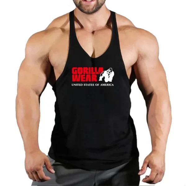 Gyms Men's Clothes Tank TopGym Bodybuilding and Fitness Stringer Clothing Workout Brand Singlets Shirt Muscle - Image 14