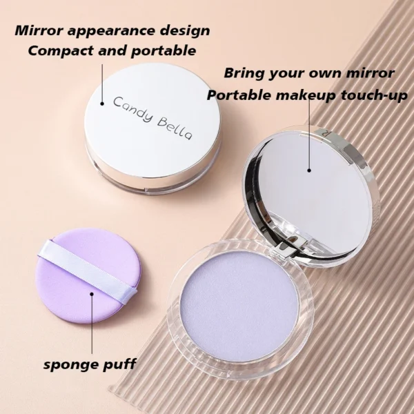 1PC Candy Bella Violet Cream To Powder Skin-friendly Skin Natural Face Long Lasting Oil-controlling Contouring Powder Cosmetics - Image 5
