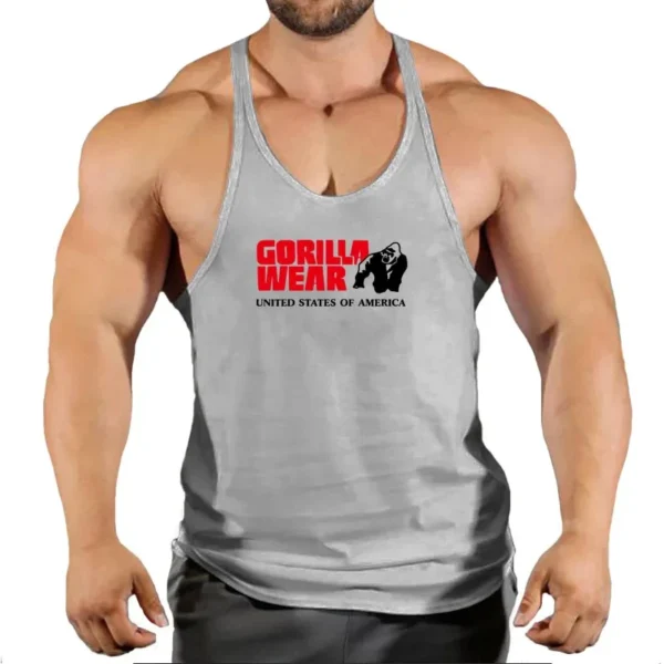 Gyms Men's Clothes Tank TopGym Bodybuilding and Fitness Stringer Clothing Workout Brand Singlets Shirt Muscle - Image 18